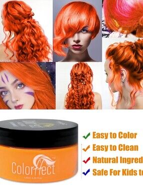 Neon Orange Hair Wax